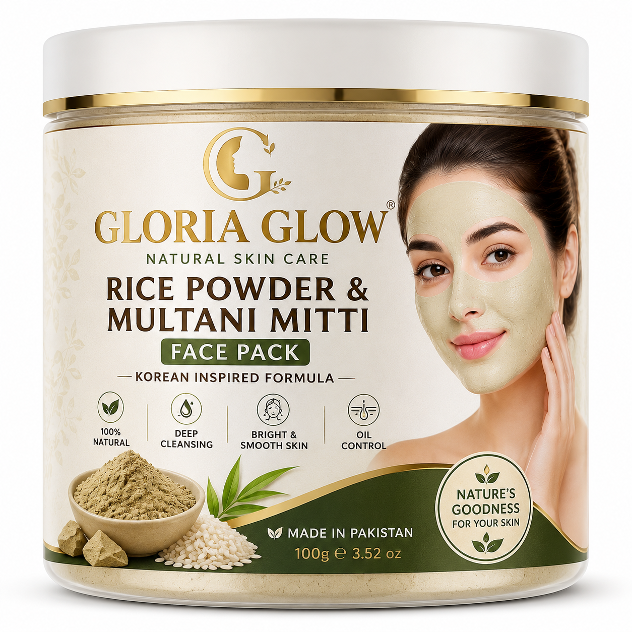 Gloria Glow Rise Powder Multani matti Face Peak
